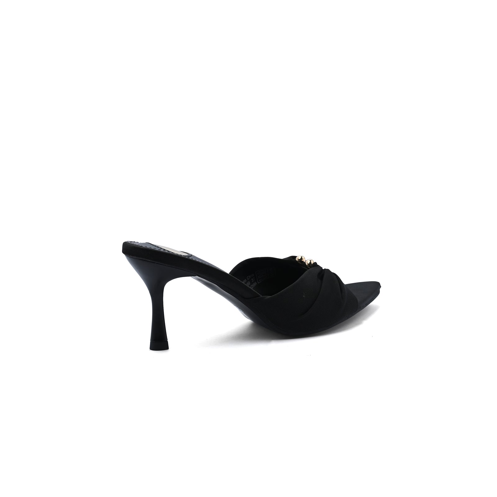 Saint Laurent Jerry 60 Mules Satin High Heel Sandals Elegant Commuter Woman VI-199 Black - 2