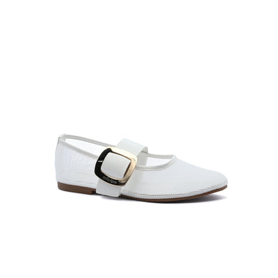 Miu Miu mesh flat ballet shoes with distinctive details Woman SW-713 White