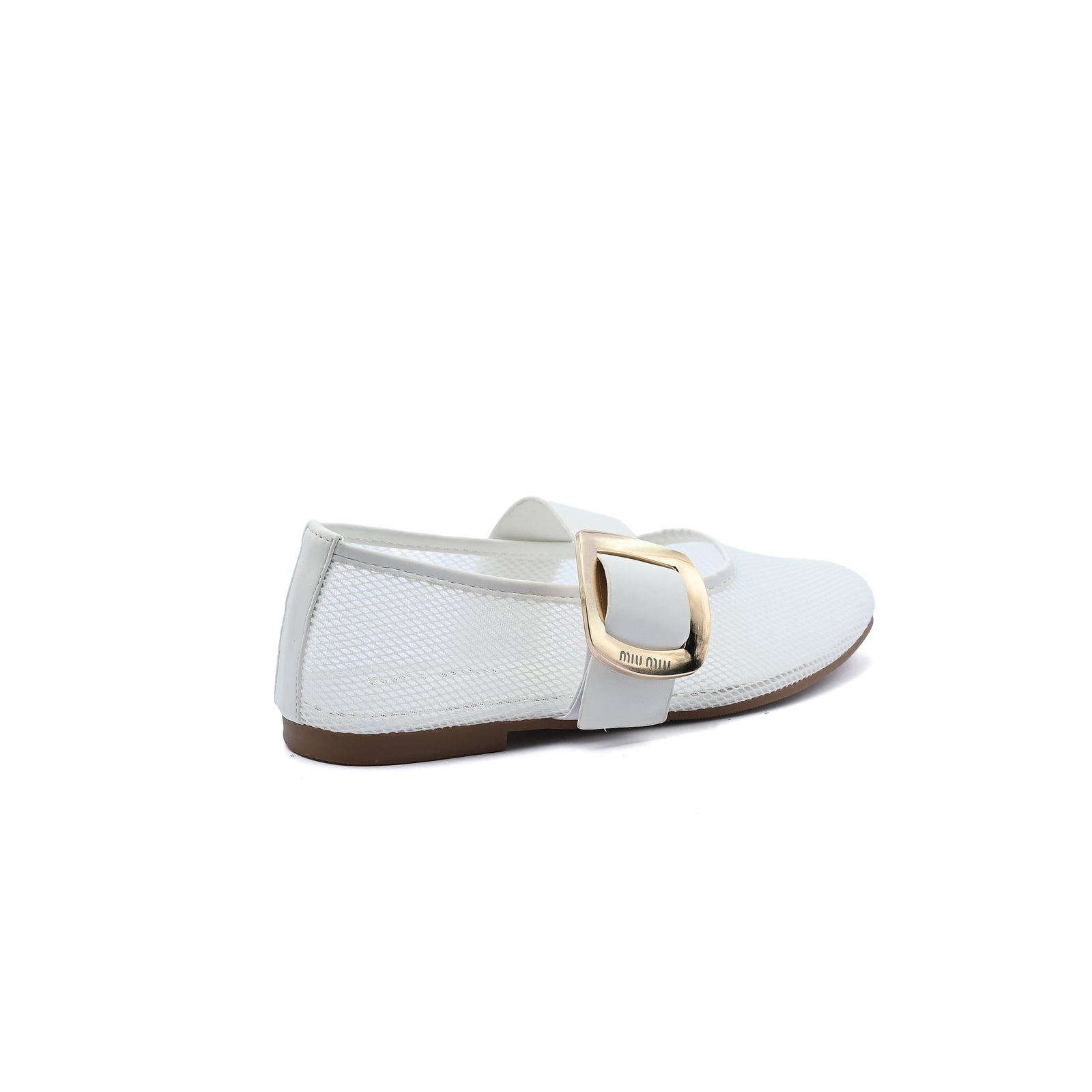 Miu Miu mesh flat ballet shoes with distinctive details Woman SW-713 White - 2