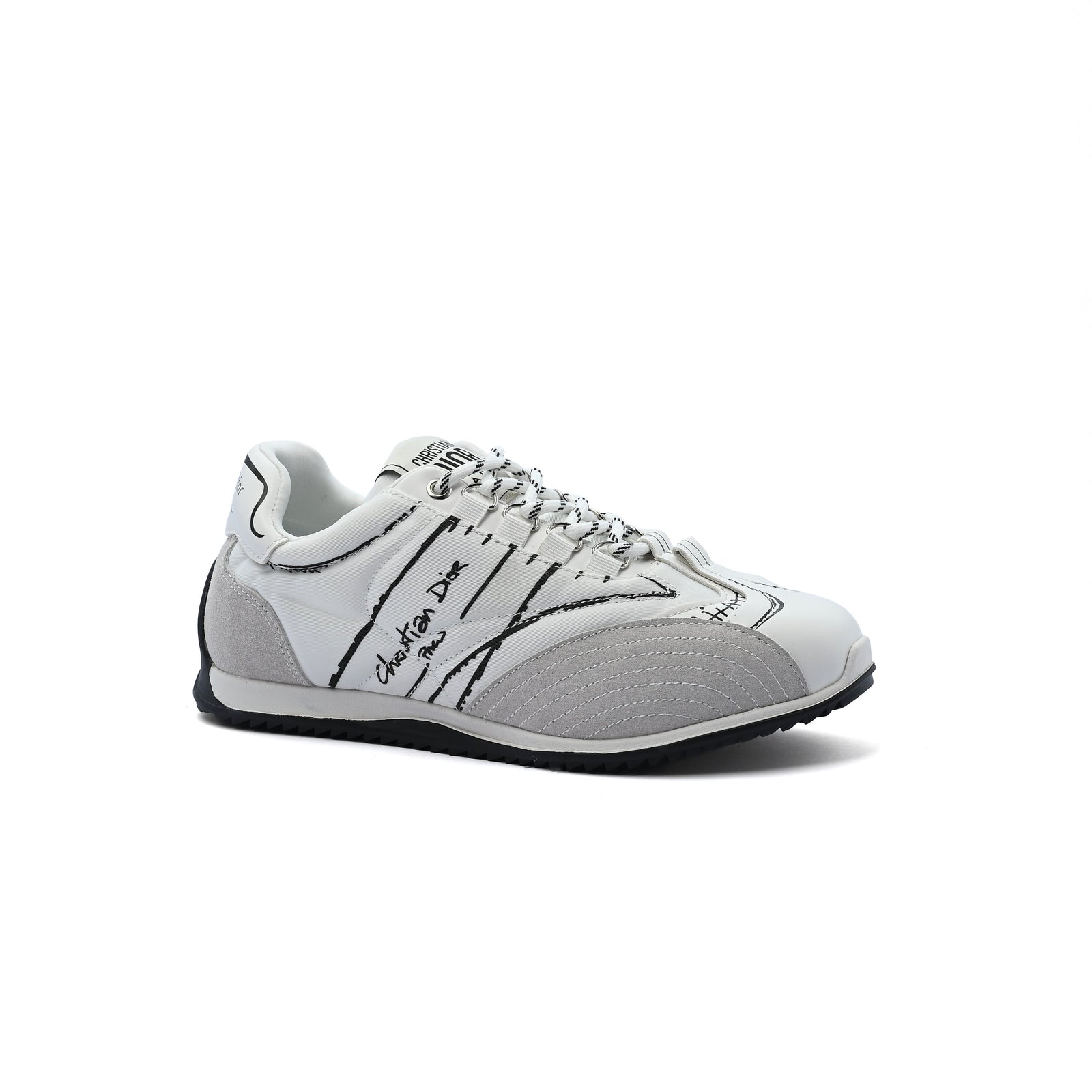 DIOR Calfskin D-Sketch White Nylon Sneakers Woman DO-921 White - 1