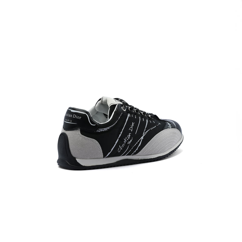 DIOR Calfskin D-Sketch White Nylon Sneakers Woman DO-921 Black - 2