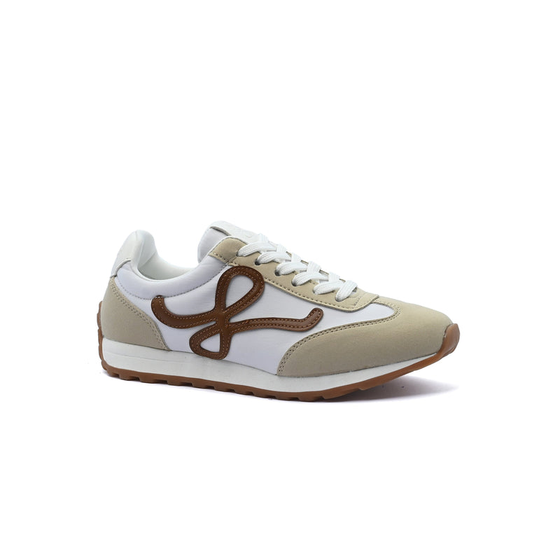 Loewe Flow Runner suede-trimmed sneakers Woman LW-935 Beige - 1