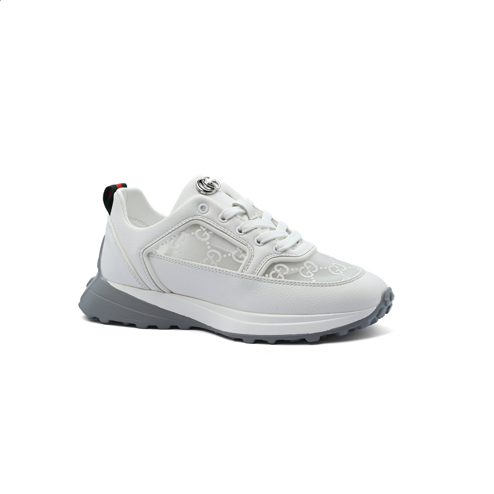 Gucci Runner Suede-Trimmed Sneakers Woman GU-23 White - 1