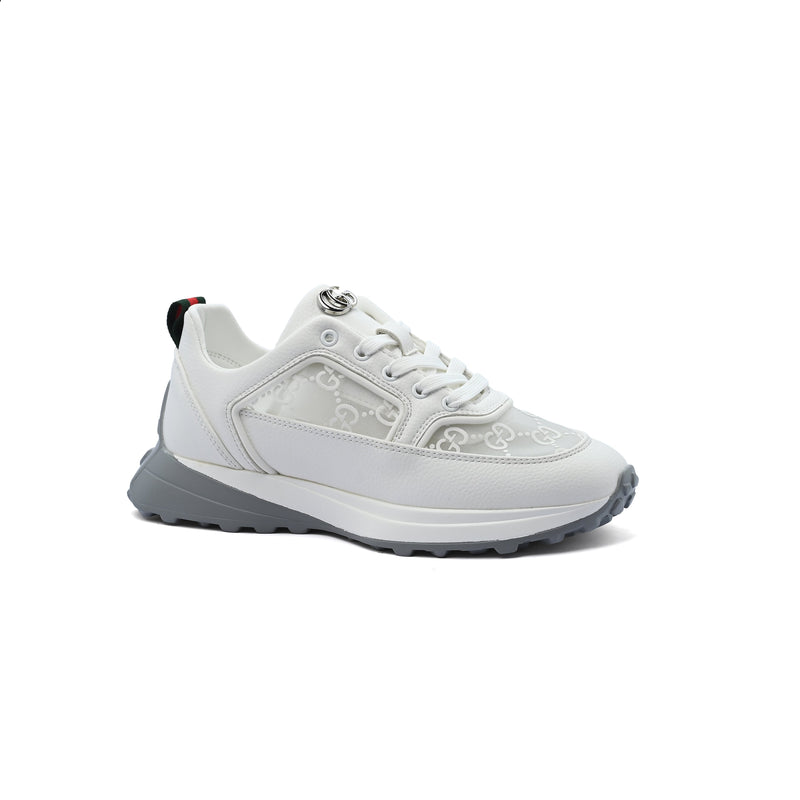 Gucci Runner Suede-Trimmed Sneakers Woman GU-23 White - 1