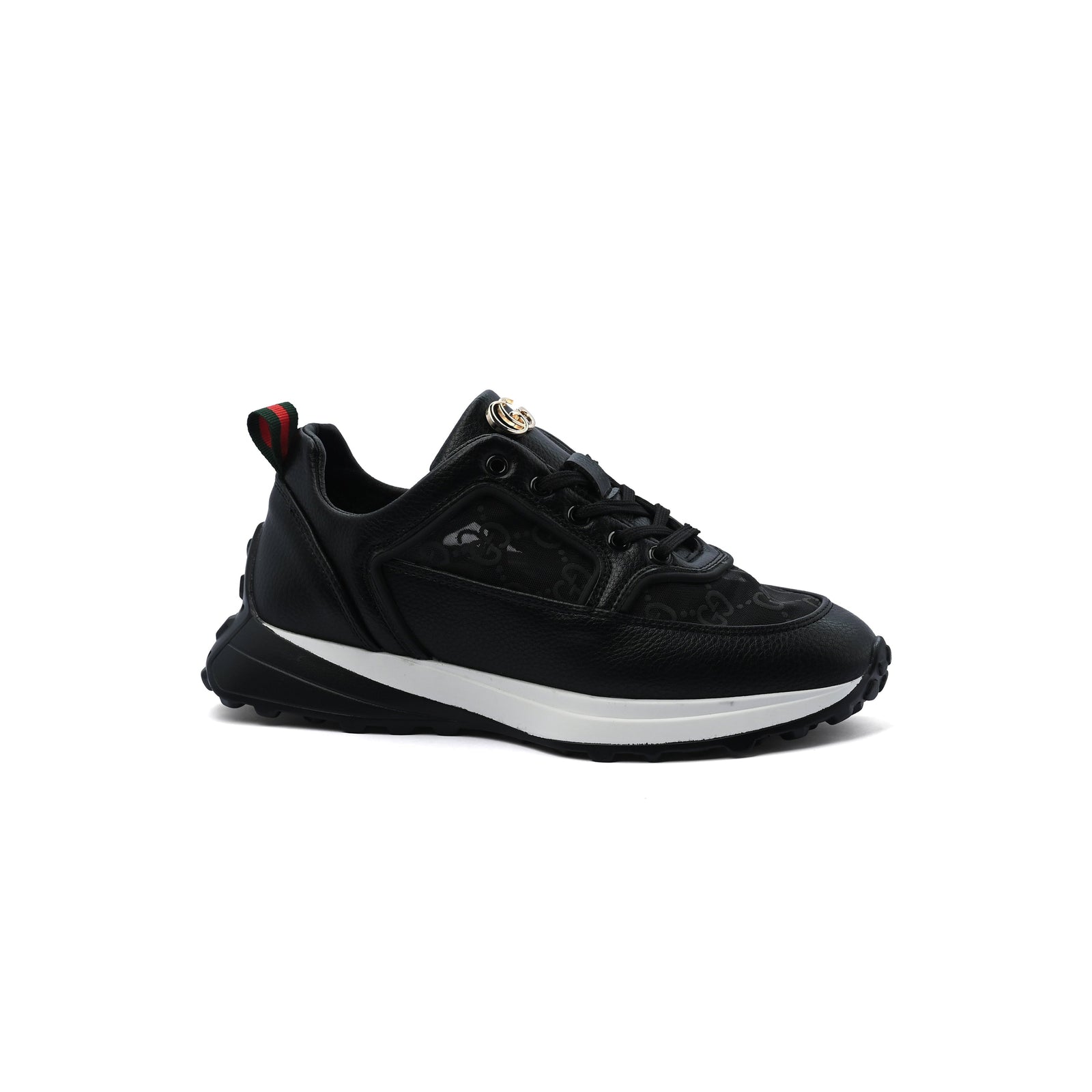 Gucci Runner Suede-Trimmed Sneakers Woman GU-23 Black - 1