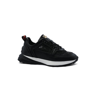 Gucci Runner Suede-Trimmed Sneakers Woman GU-23 Black
