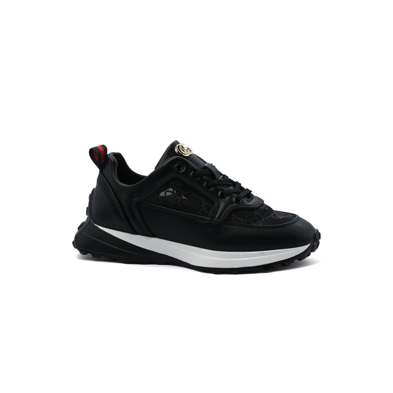 Gucci Runner Suede-Trimmed Sneakers Woman GU-23 Black - 1