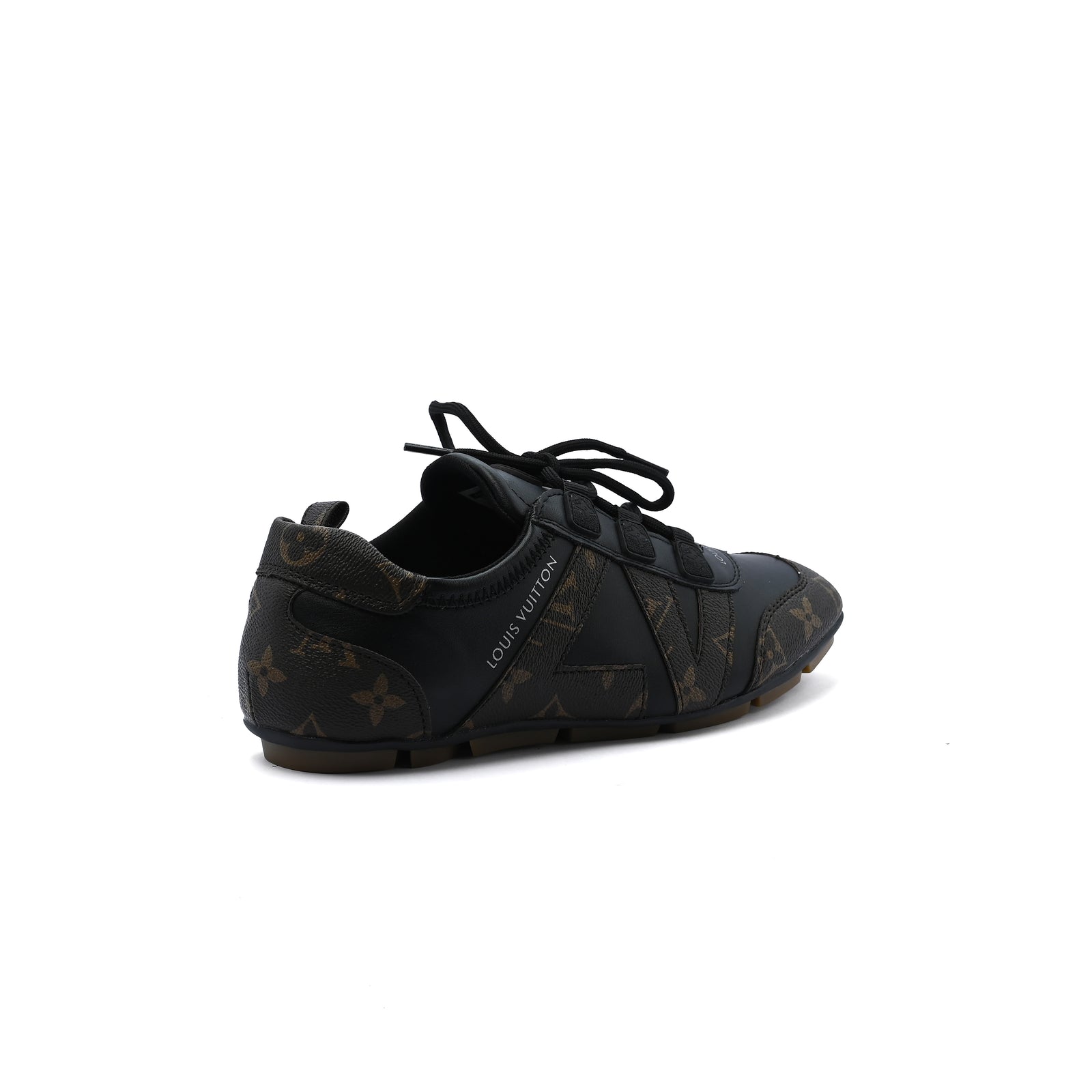Louis Vuitton Suede Calfskin LV Sneakers Woman LV-916 Black&Coffee - 2