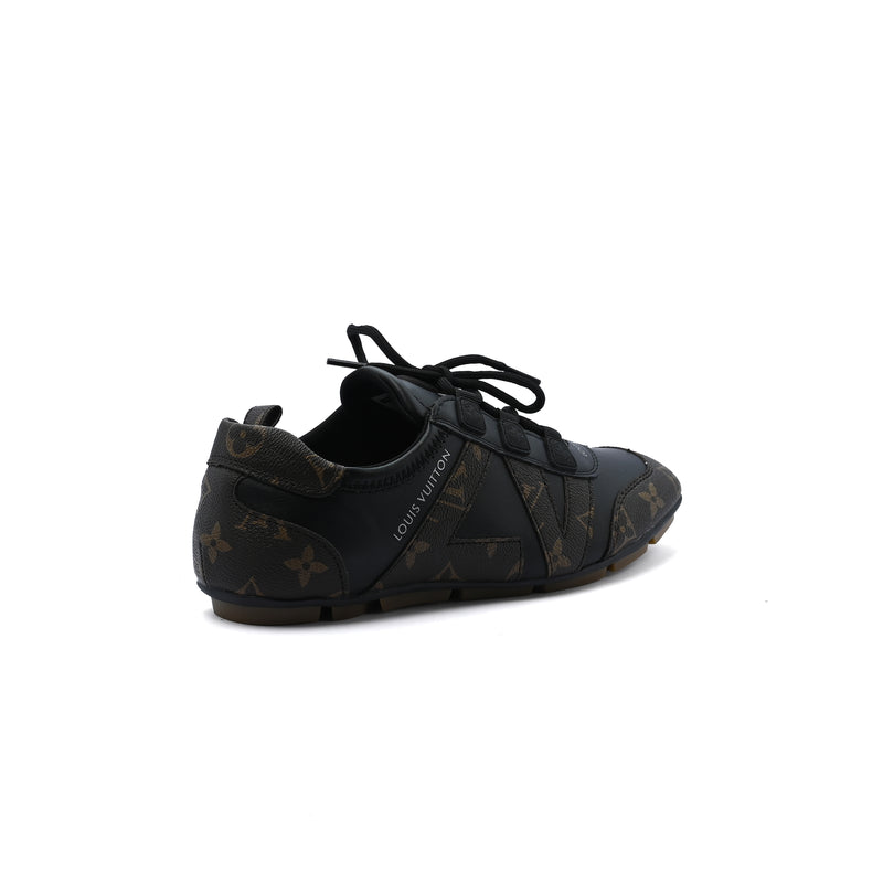 Louis Vuitton Suede Calfskin LV Sneakers Woman LV-916 Black&Coffee - 2