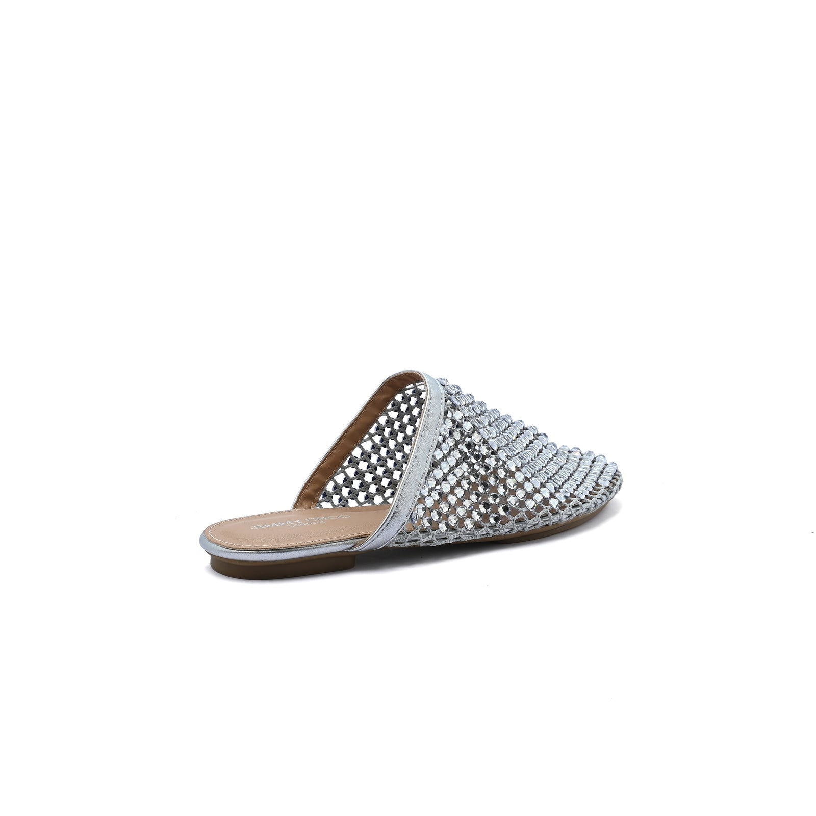 SCHUTZ SHOES Crystal-Embellished Mesh Flat Mules Woman EM-71 Silver - 2