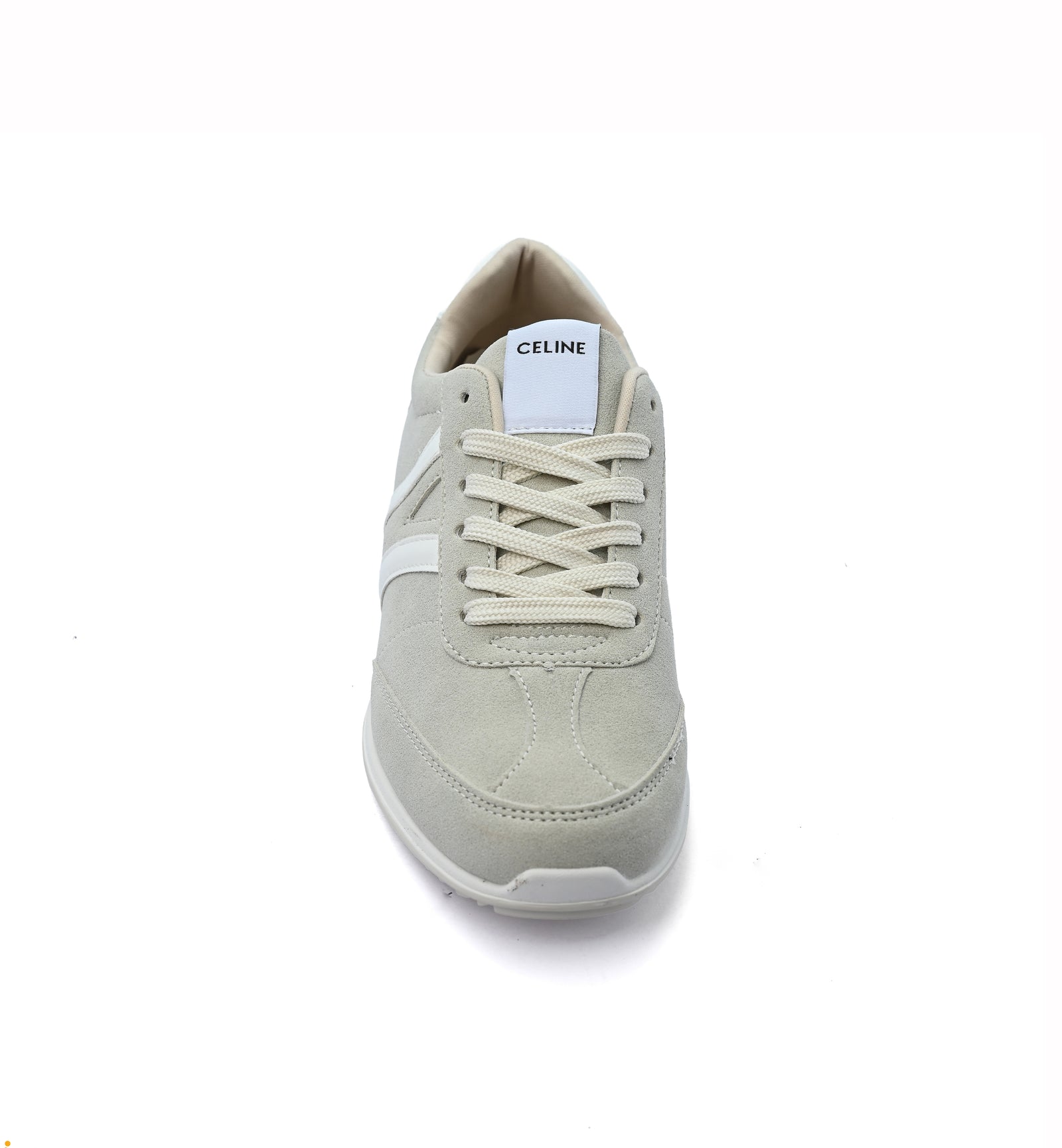Celine Jogger Triomphe Signature Suede Sneakers Woman CL-919 Beige - 3
