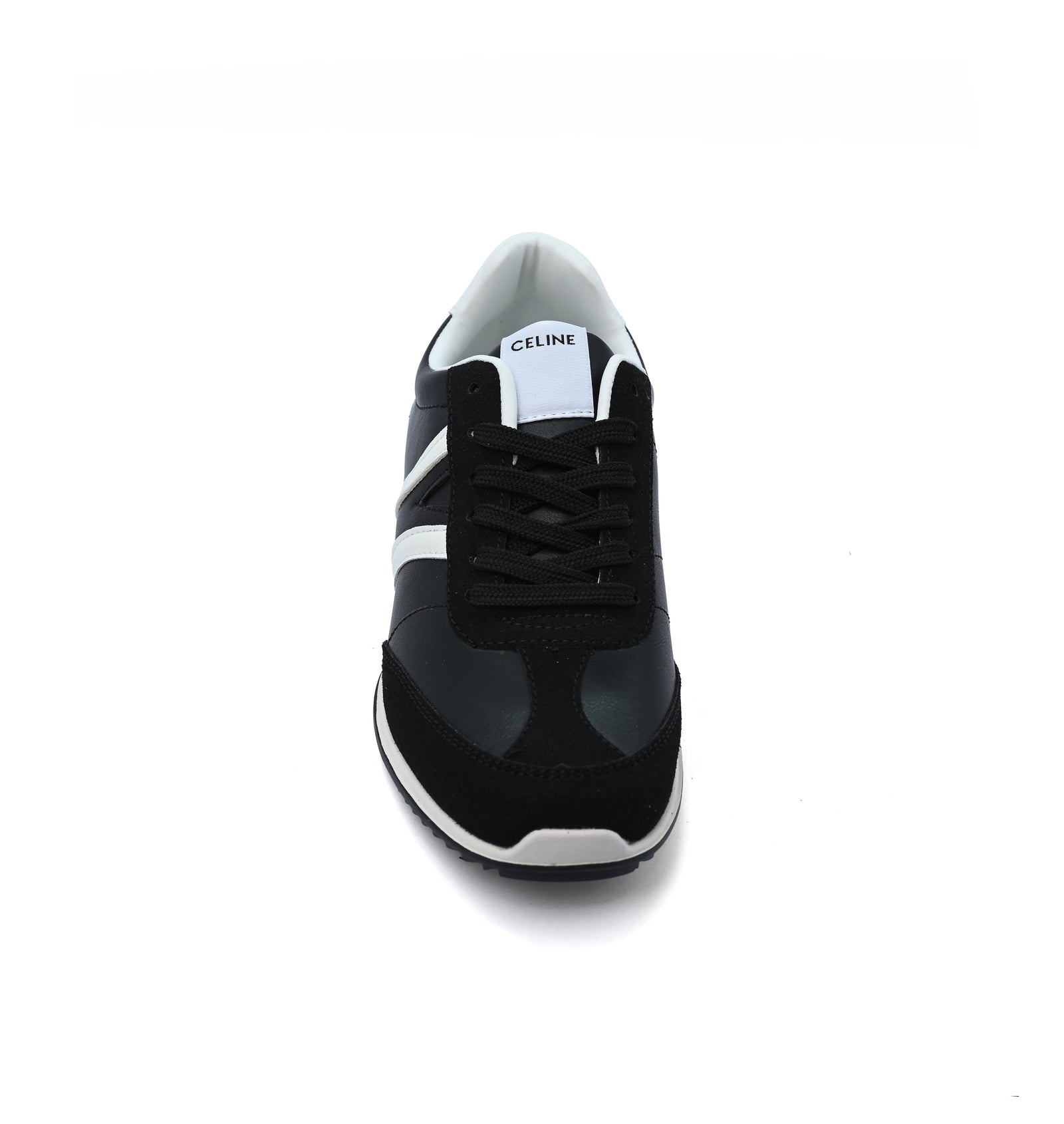 Celine Jogger Triomphe Signature Suede Sneakers Woman CL-919 Black - 3