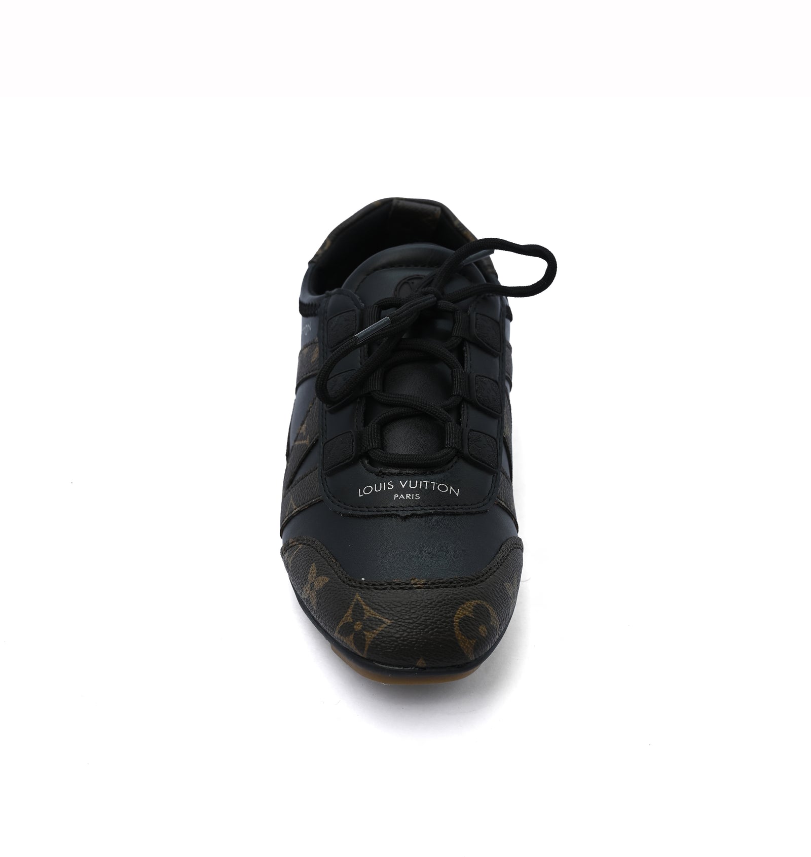 Louis Vuitton Suede Calfskin LV Sneakers Woman LV-916 Black&Coffee - 3