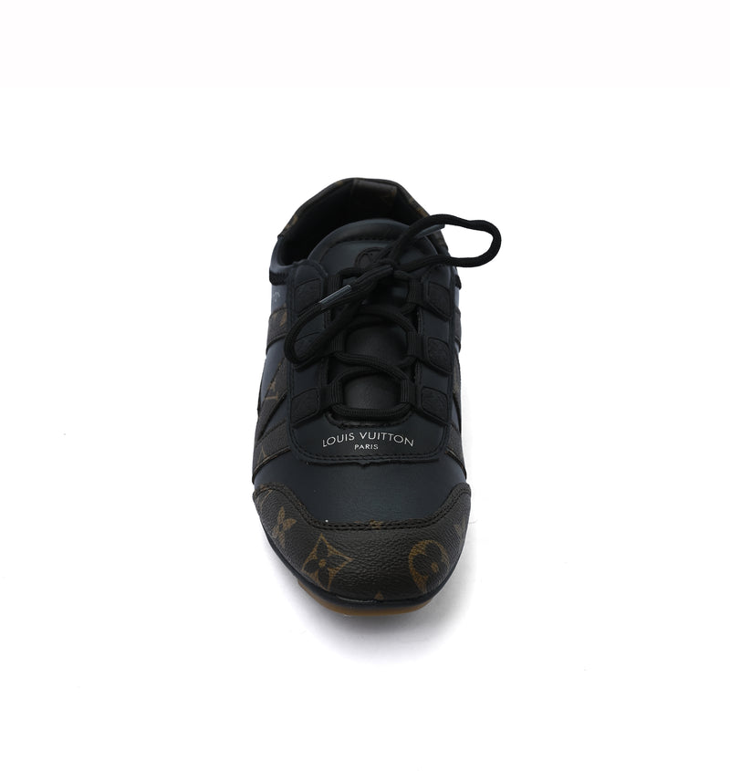 Louis Vuitton Suede Calfskin LV Sneakers Woman LV-916 Black&Coffee - 3