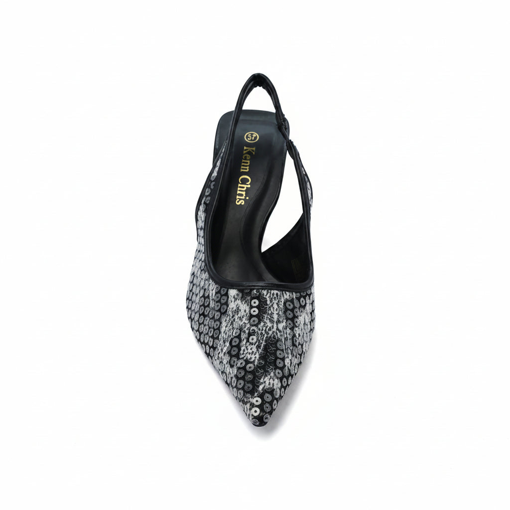 Betsey Johnson SB-Clark Leopard - Rhinestone Pumps Woman MA-811 Black - 3