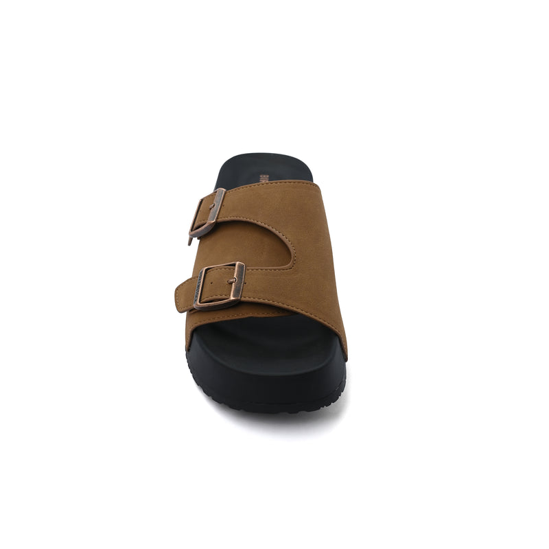 Birkenstock Zürich Suede Leather Buckle Detailed Woman TN-206 Camel - 3