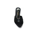 Saint Laurent Jerry 60 Mules Satin High Heel Sandals Elegant Commuter Woman VI-199 Black - 3