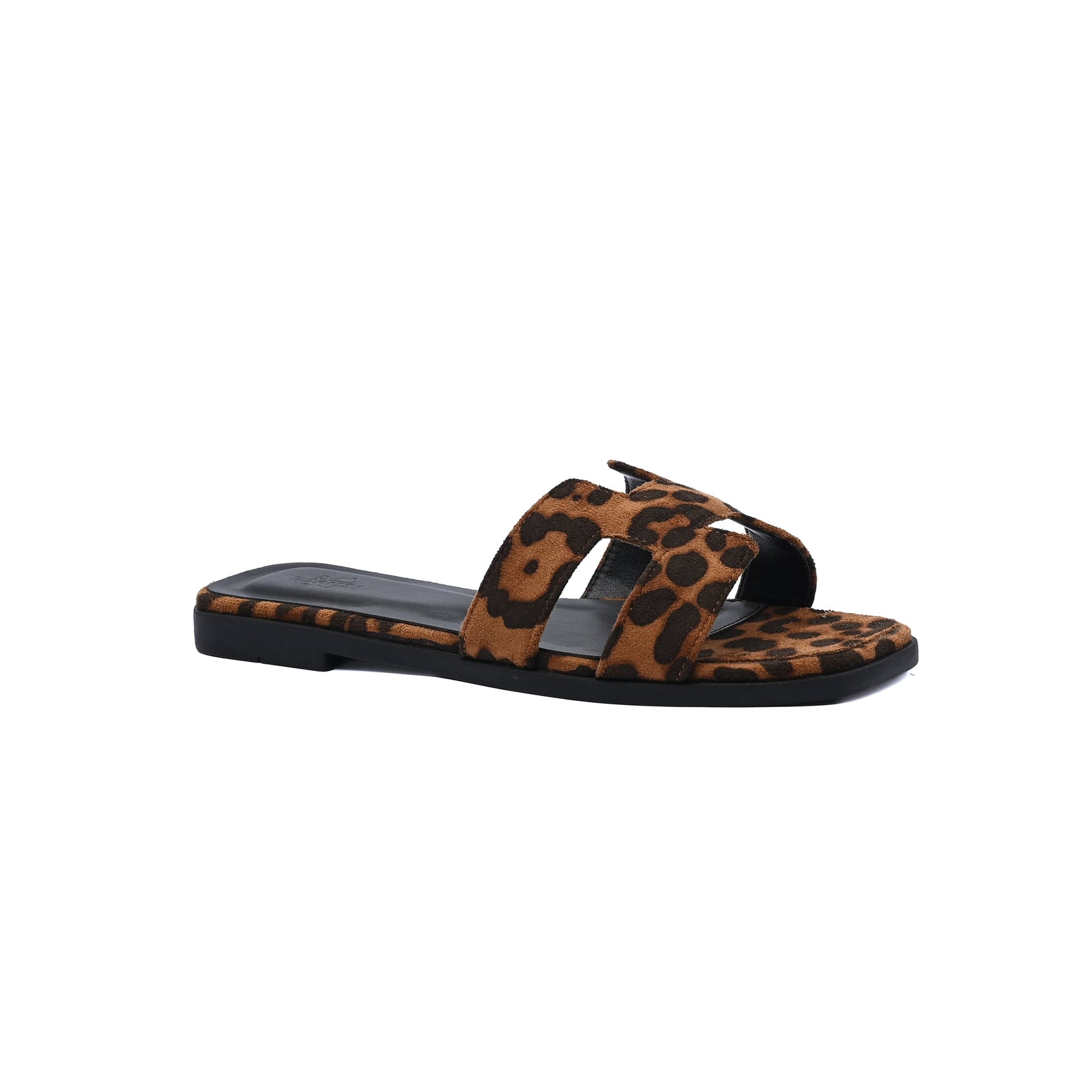 Hermes Oran Flat Slide leather sandals with snake animal print Woman H38-17 Tiger - 1