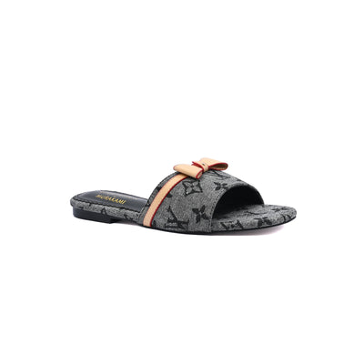 Louis Vuitton Lock It Flat Mule Monogram Sandals Woman 51BLV Gray