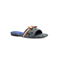 Louis Vuitton Lock It Flat Mule Monogram Sandals Woman 51BLV Blue - 1