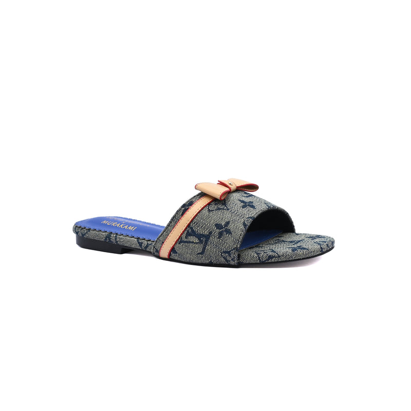 Louis Vuitton Lock It Flat Mule Monogram Sandals Woman 51BLV Blue - 1