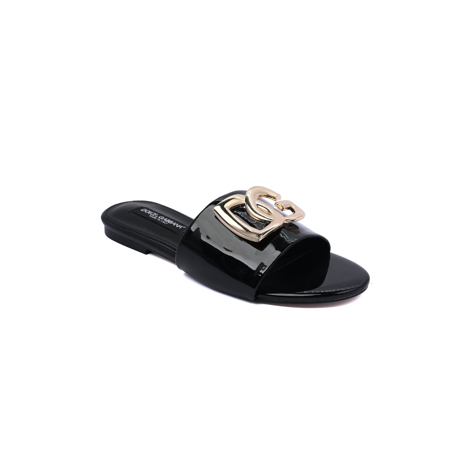 Dolce&Gabbana Loved DG logo flat sandals for Woman 1892 Black - 2