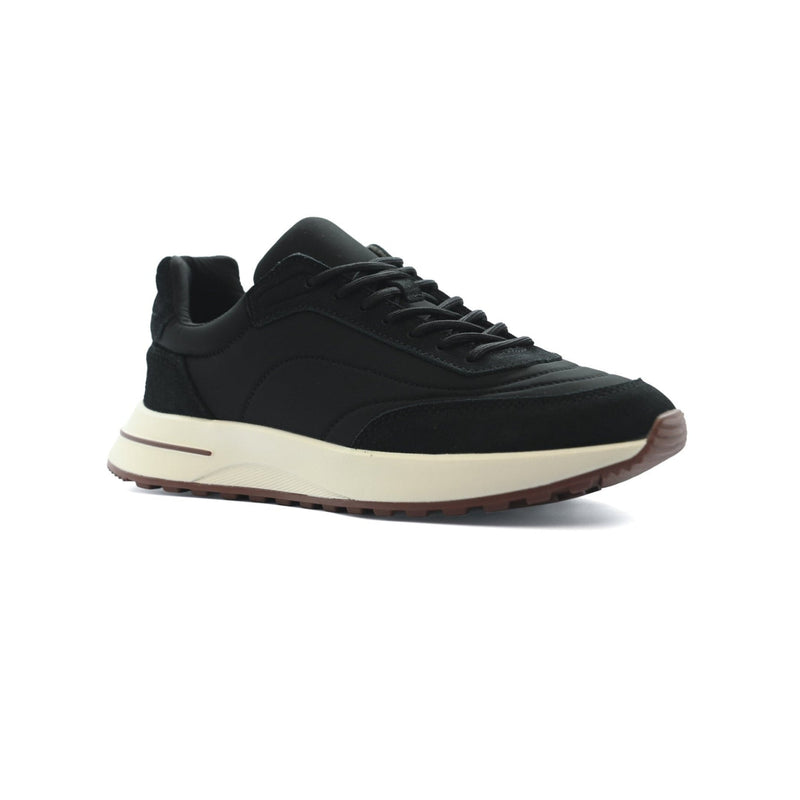 Loro Piana Premium Quality Man sneaker blend of nylon and suede accents, featuring a padded tongue, a lace-up closure, and a rubber sole 360LP. - 1