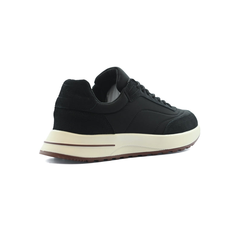 Loro Piana Premium Quality Man sneaker blend of nylon and suede accents, featuring a padded tongue, a lace-up closure, and a rubber sole 360LP. - 2