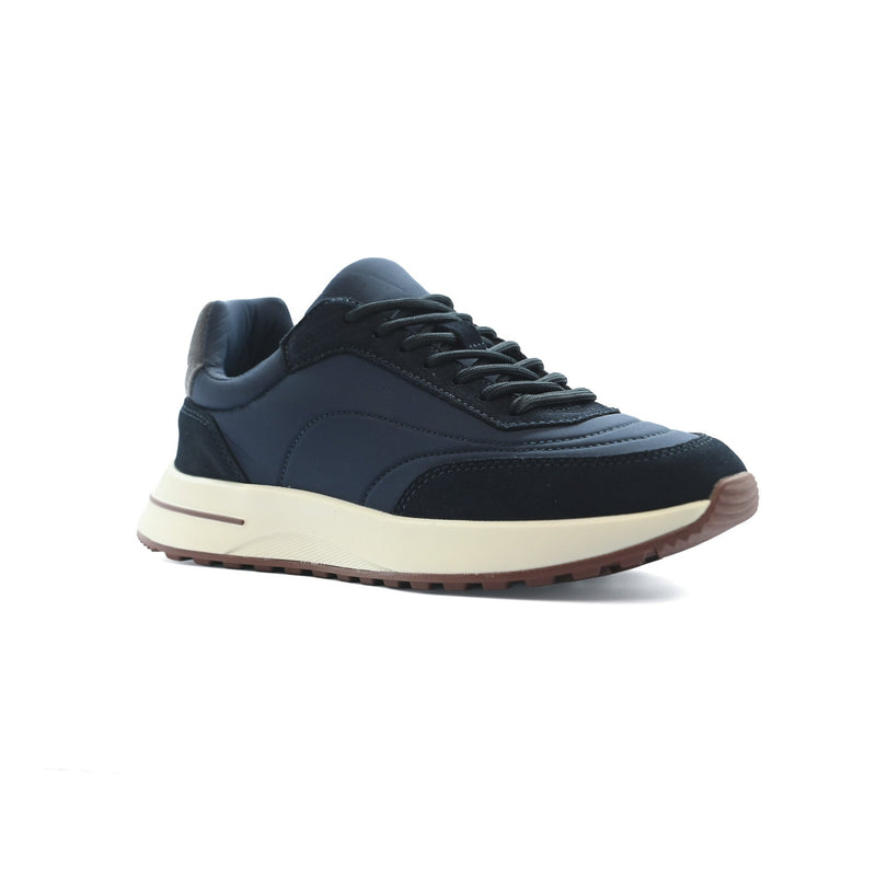 Loro Piana Premium Quality Man sneaker blend of nylon and suede accents, featuring a padded tongue, a lace-up closure, and a rubber sole 360LP. - 4