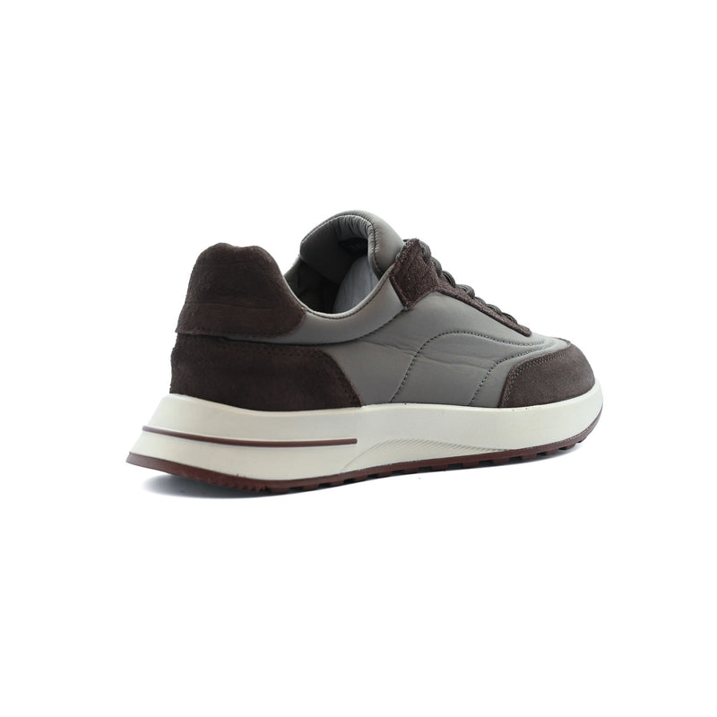 Loro Piana Premium Quality Man sneaker blend of nylon and suede accents, featuring a padded tongue, a lace-up closure, and a rubber sole 360LP. - 8