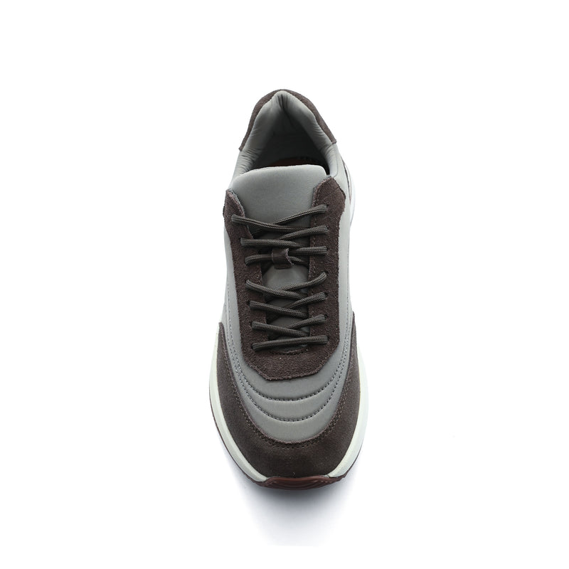 Loro Piana Premium Quality Man sneaker blend of nylon and suede accents, featuring a padded tongue, a lace-up closure, and a rubber sole 360LP. - 9