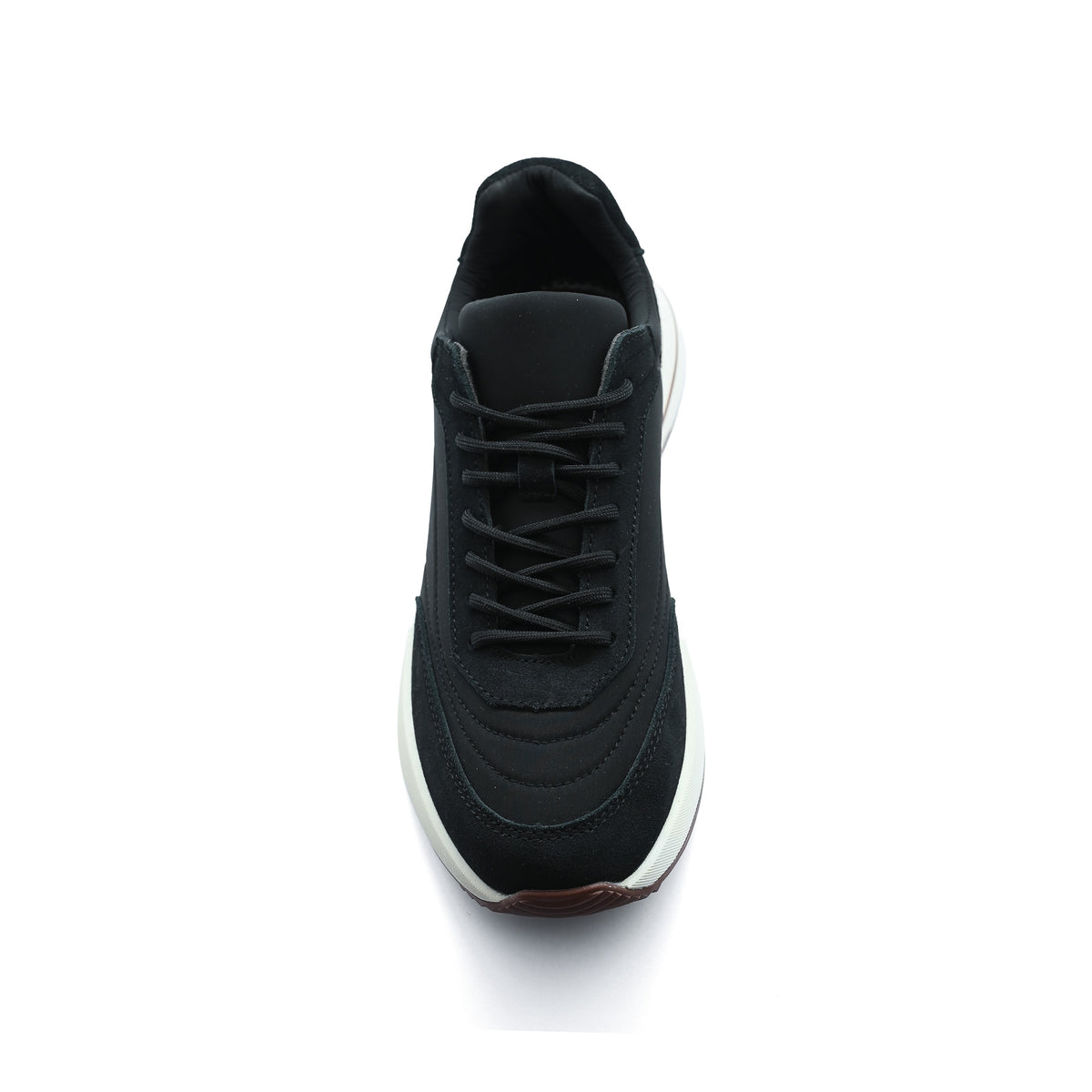 Loro Piana Premium Quality Man sneaker blend of nylon and suede accents, featuring a padded tongue, a lace-up closure, and a rubber sole 360LP. - 3