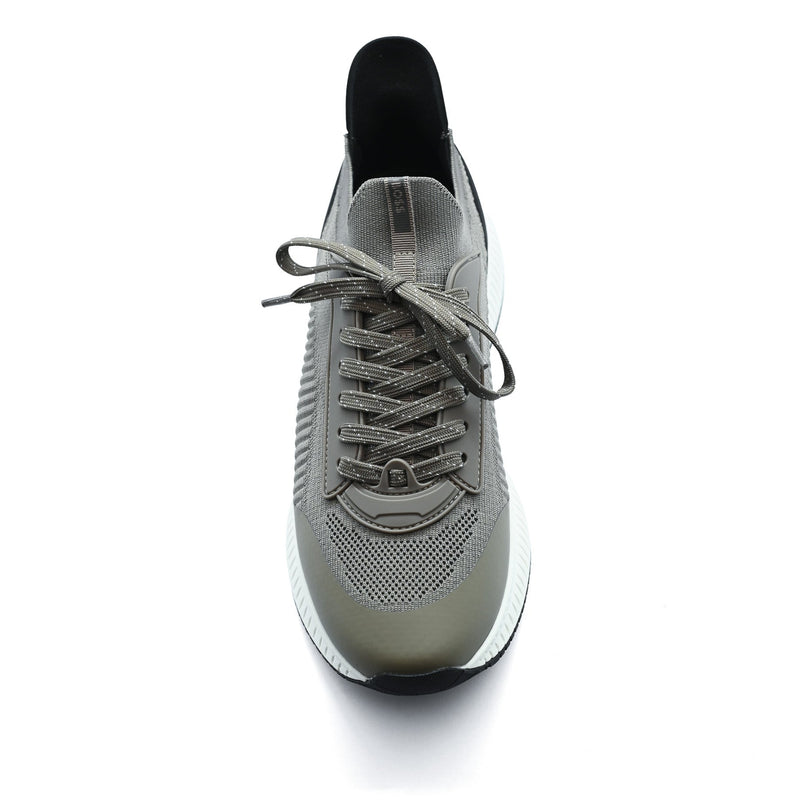 Hugo Boss TTNM EVO Runn (Titanium Evo Slon) men's sneaker with a contrasting thick white sole 4004-1. - 3