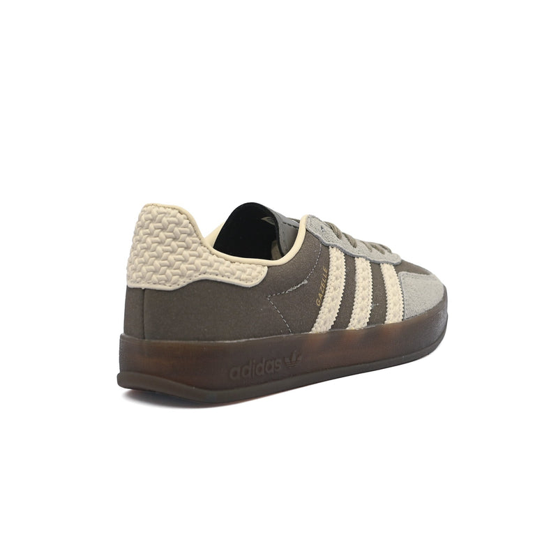 The Adidas Gazelle Woman Indoor features a grey suede upper and a semi-translucent rubber outsole IF1807-W - 2