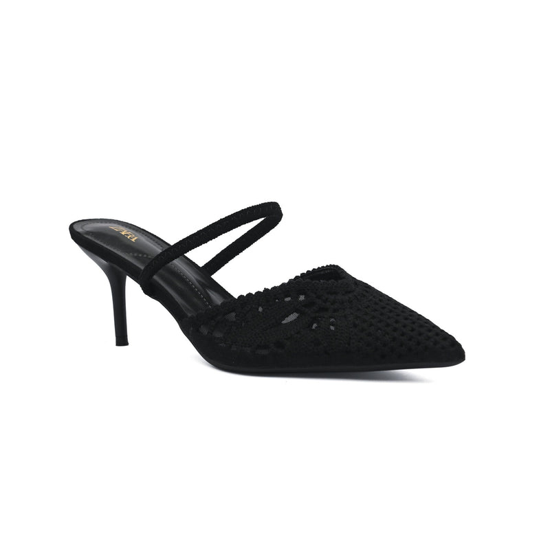 Zara high-heeled shoes stiletto style with a pointed toe crafted from crochet 8326-5 - 4