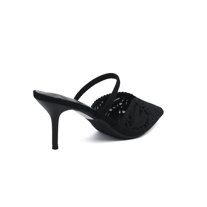 Zara high-heeled shoes stiletto style with a pointed toe crafted from crochet 8326-5 - 5