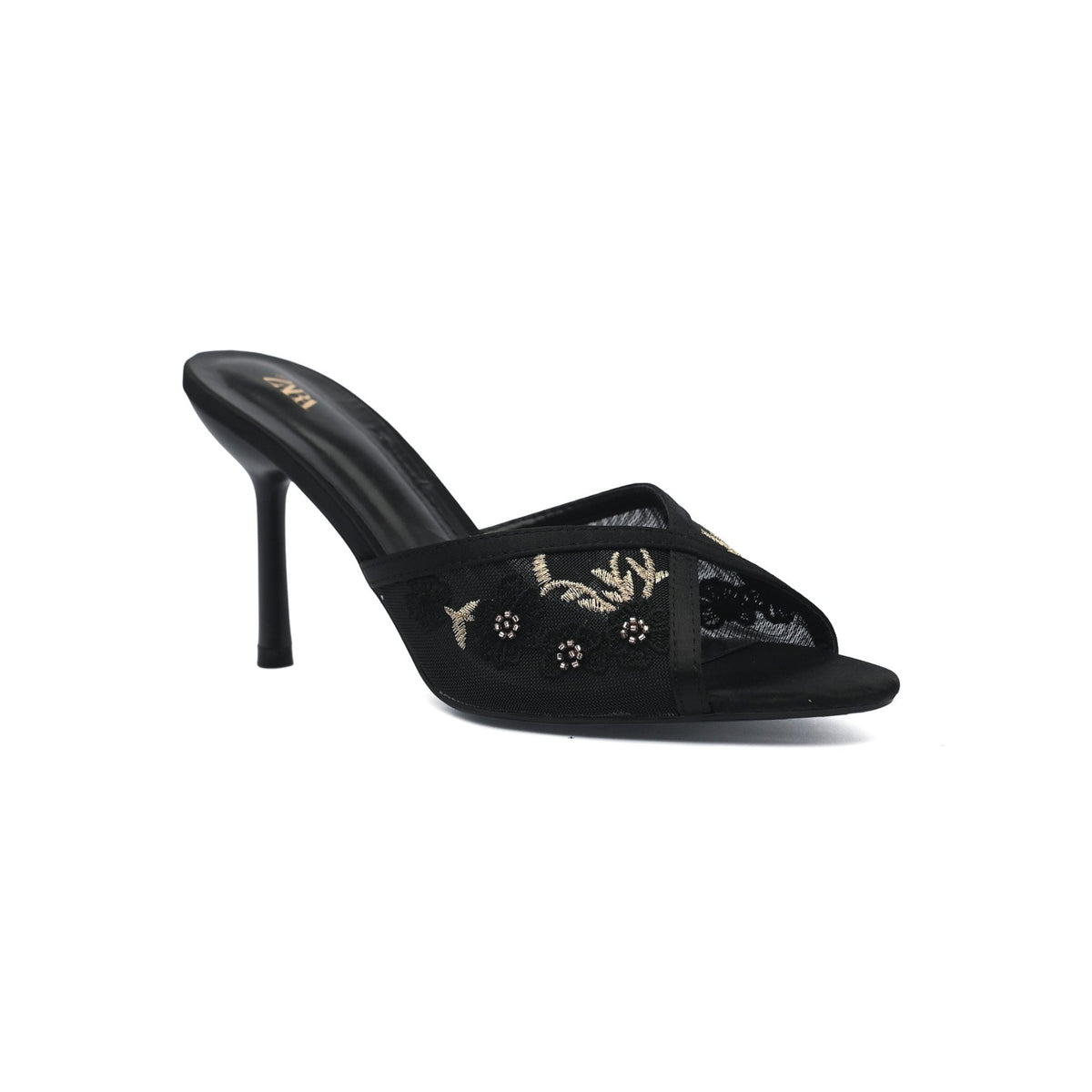 Zara embroidered stiletto heels Featuring a sheer mesh upper adorned with floral patterns 3W030-4 - 1
