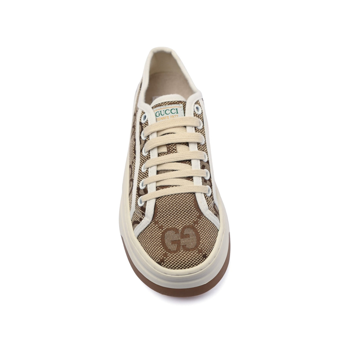 Gucci GG Canvas Platform Sneaker in beige and ebony GU596 - 3
