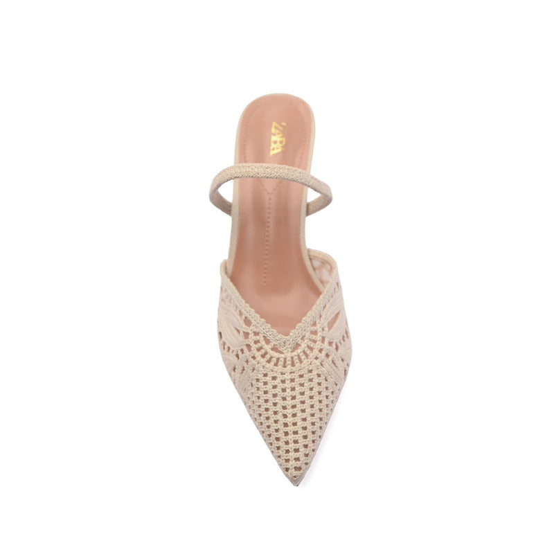 Zara high-heeled shoes stiletto style with a pointed toe crafted from crochet 8326-5 - 3