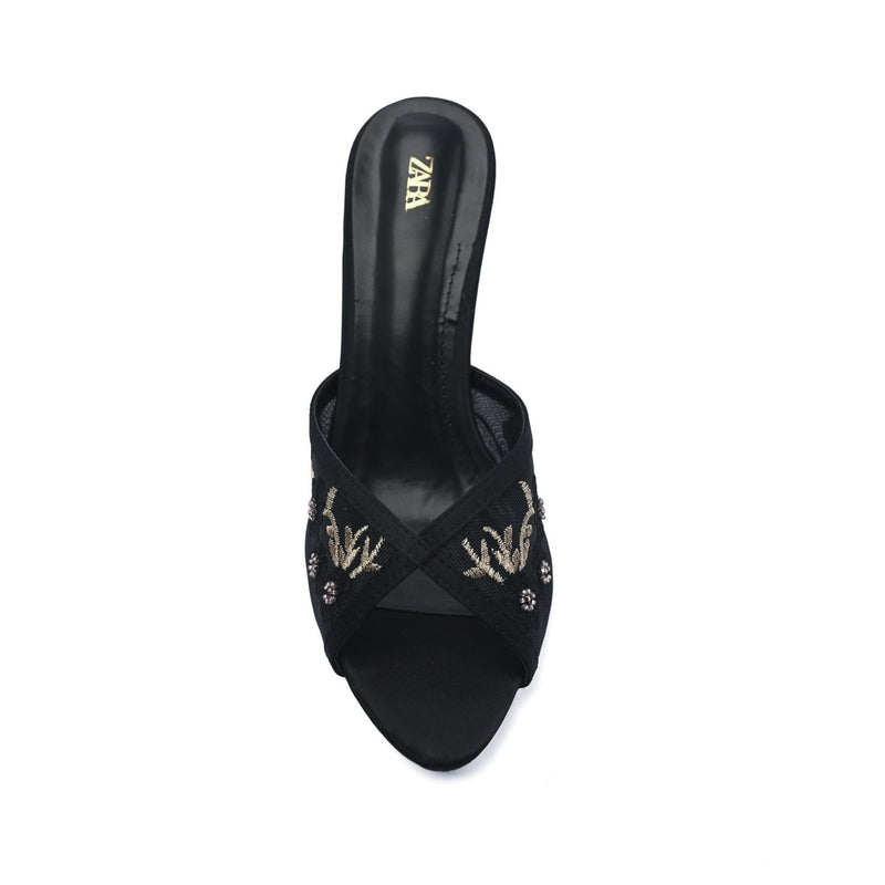 Zara embroidered stiletto heels Featuring a sheer mesh upper adorned with floral patterns 3W030-4 - 3