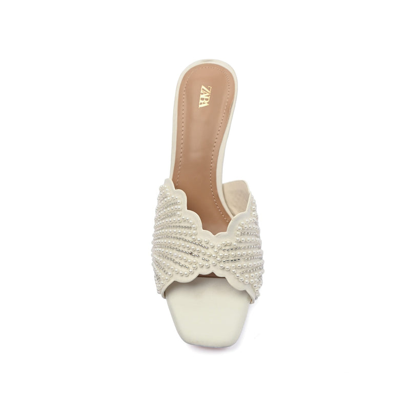 Zara Faux Pearl Sling back Heel Sandal Woman 25105-2 - 3