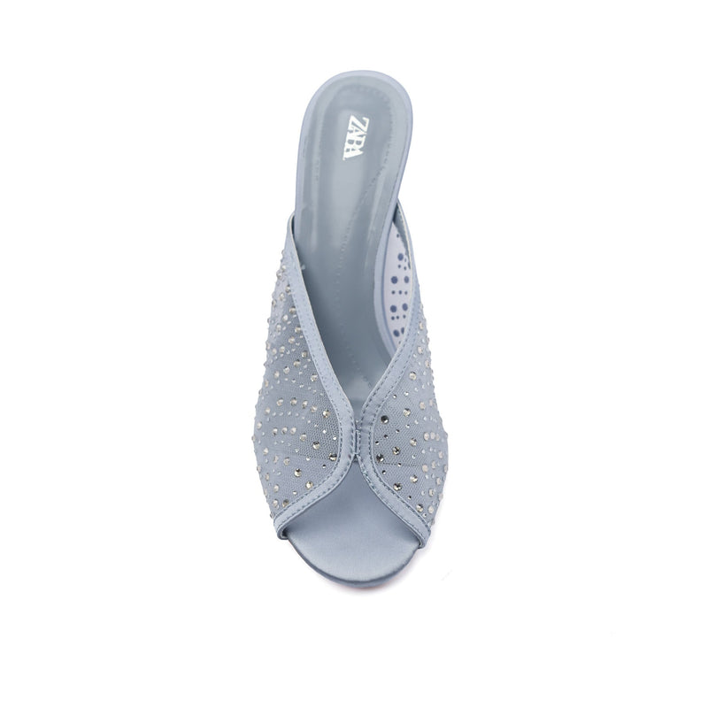 Zara woman high-heeled crystal-embellished mesh design 3059-8 - 6