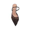 Zara stiletto heel woman court shoe featuring a sheer beaded mesh upper a pointed toe 8326 - 3