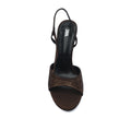 Zara crystals across  Heeled Sandal in Brown Woman 3059-5A - 3