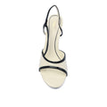 Zara Patent-Effect Heeled Sandals in a beige and black colour-block design 3059-7 - 3