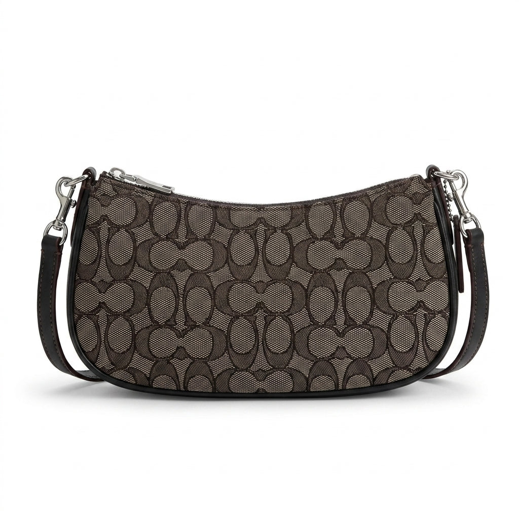 Coach - Ashton Bag In Signature Denim Length 12 cm - Width 24 cm Mirorr Women C076 Coffee - 3