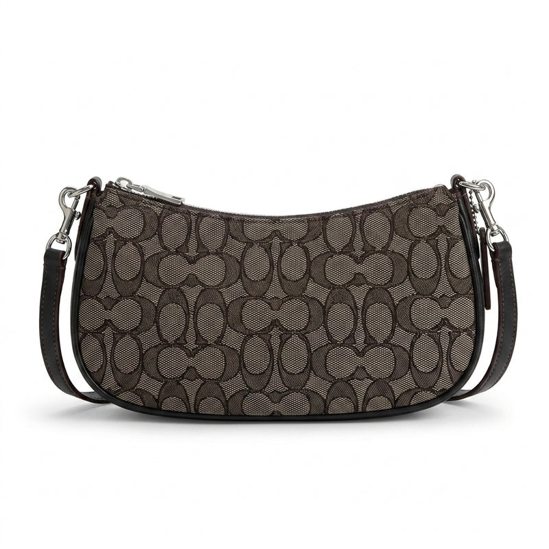 Coach - Ashton Bag In Signature Denim Length 12 cm - Width 24 cm Mirorr Women C076 Coffee - 3