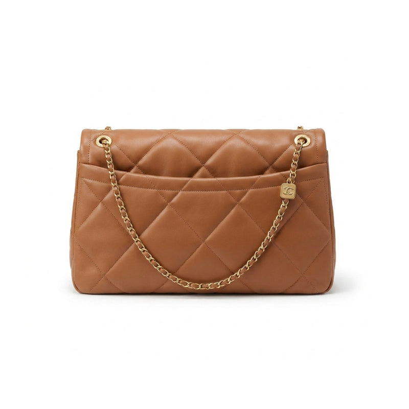 Chanel Maxi Handbag in Lambskin Leather Length 25 cm - Width 40 cm Mirorr Woman AP5678 Havan - 3