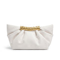 JW PEI - Leia Pleated Clutch in Vegan Leather 15 cm - Width 20 cm Mirror Woman 006 White - 3