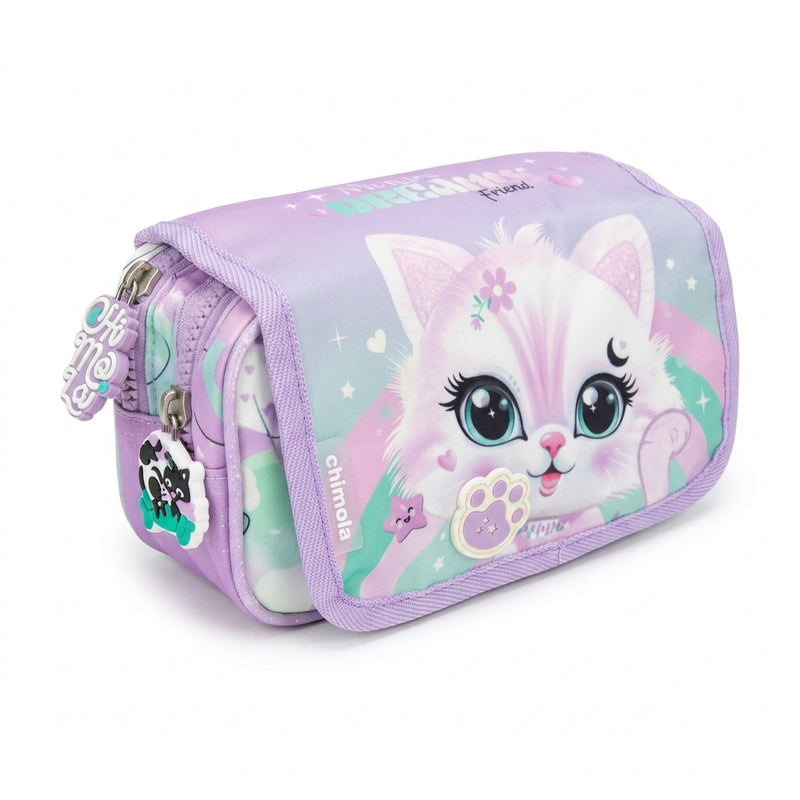 Chimola Gatito With a cat design Bag School Kids Size (18) 2978 Purple - 5